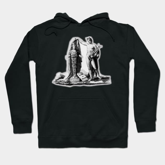 Two mystical figures. Gods of the world of illusions. Mythology of beliefs Hoodie by Marccelus